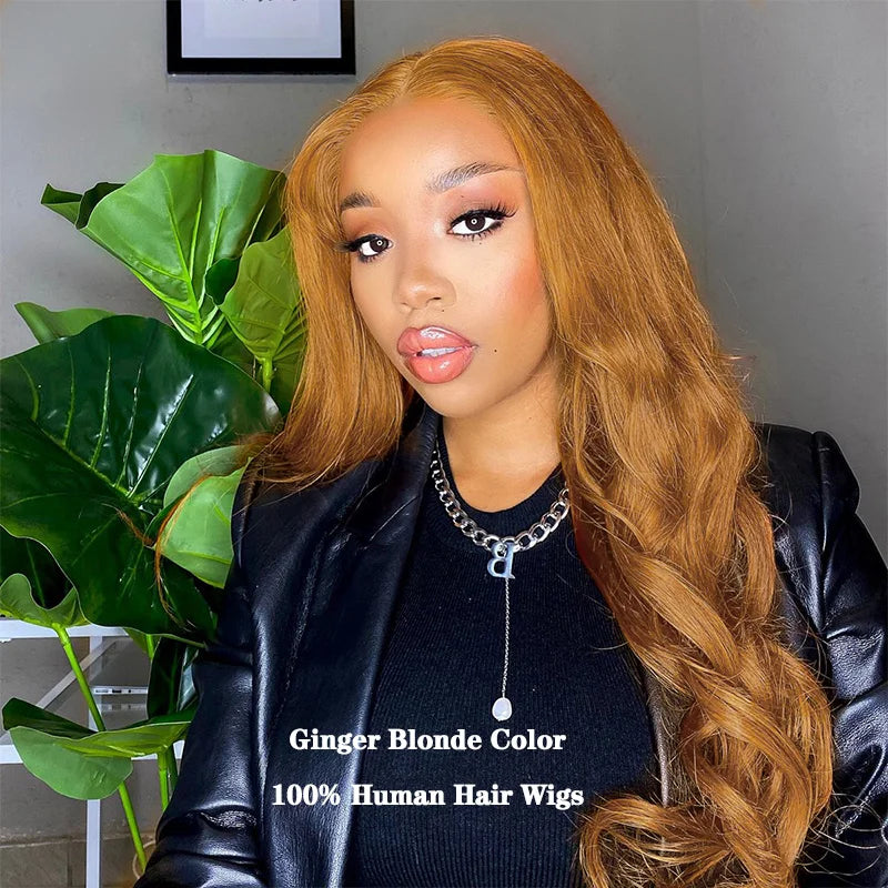Brazilian Honey Blonde Colored Wig Human Hair 13x4 Lace Frontal Wigs For Women Body Wave Lace Front Human Hair Wigs Pre Plucked