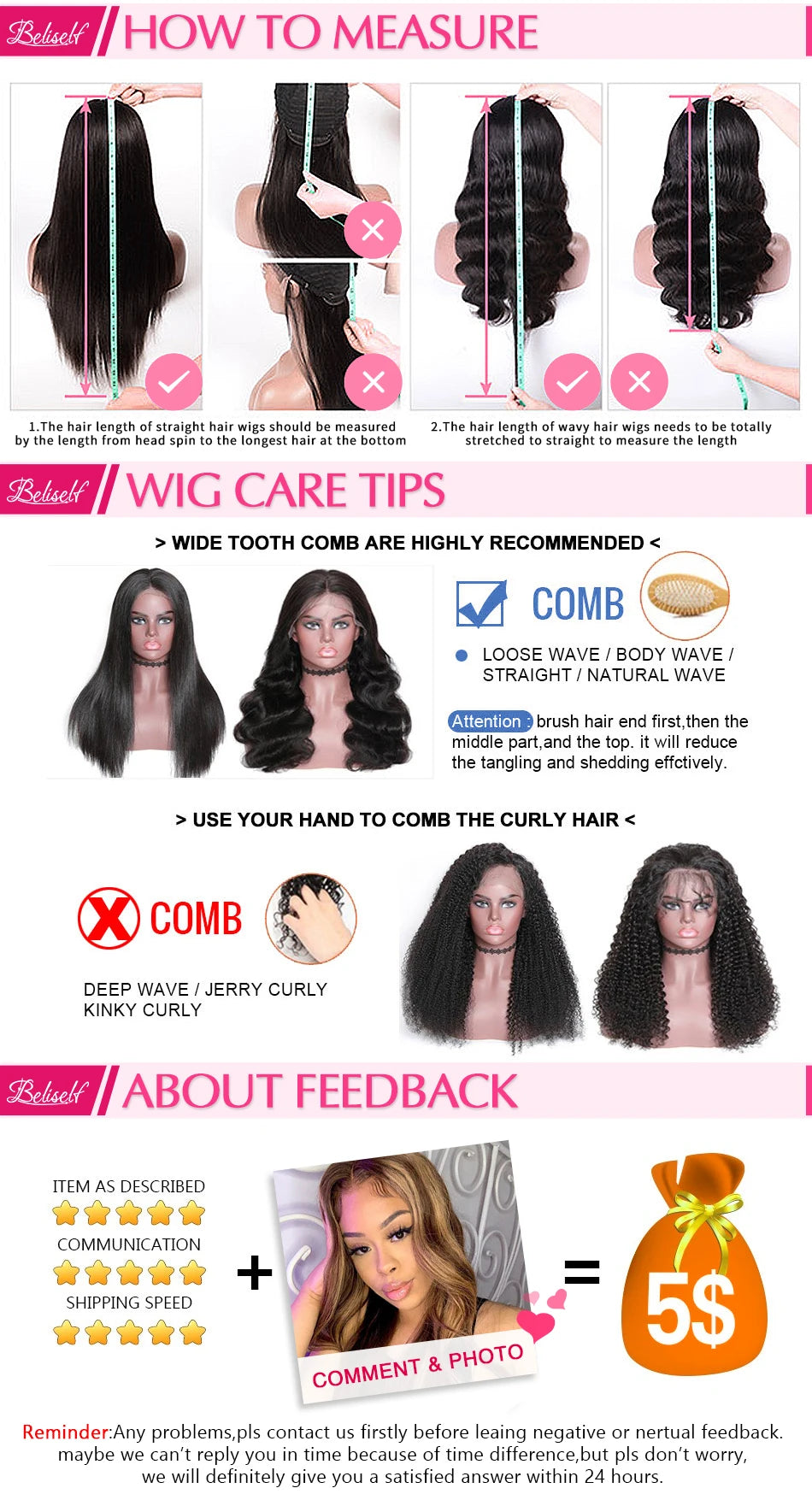 13x4 13x6 Lace Frontal Wigs Human Hair Brazilian Body Wave 5x5 Lace Closure Wigs Brazilian 300 Density Human Hair WigsBeliself
