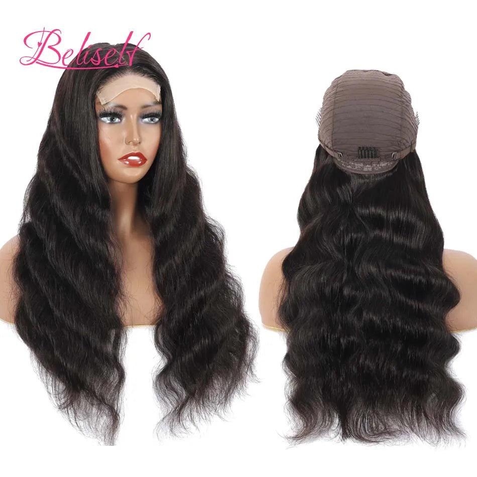 13x4 13x6 Lace Frontal Wigs Human Hair Brazilian Body Wave 5x5 Lace Closure Wigs Brazilian 300 Density Human Hair WigsBeliself