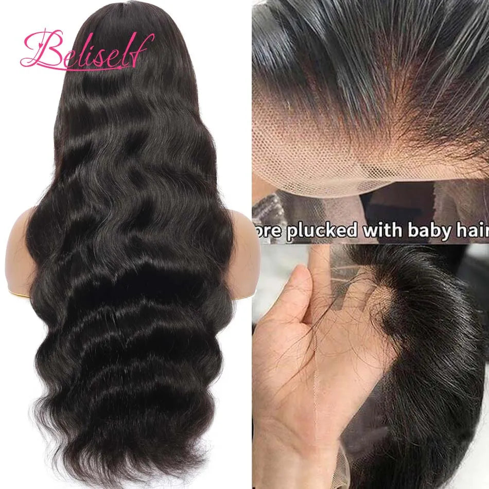 13x4 13x6 Lace Frontal Wigs Human Hair Brazilian Body Wave 5x5 Lace Closure Wigs Brazilian 300 Density Human Hair WigsBeliself
