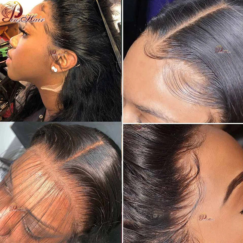 Straight Lace Front Human Hair Wigs 13X4 Lace Front Wig Human Hair Pre Plucked Remy Hair Natural Color Lace Wig For Black Women