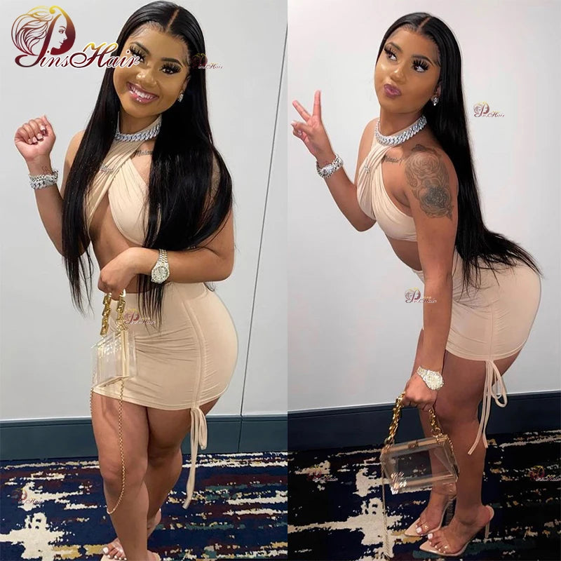 Straight Lace Front Human Hair Wigs 13X4 Lace Front Wig Human Hair Pre Plucked Remy Hair Natural Color Lace Wig For Black Women
