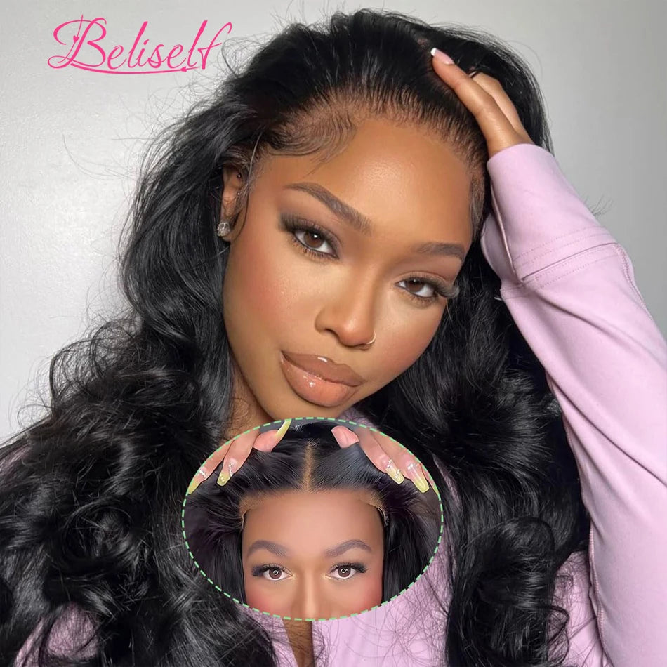 13x4 13x6 Lace Frontal Wigs Human Hair Brazilian Body Wave 5x5 Lace Closure Wigs Brazilian 300 Density Human Hair WigsBeliself