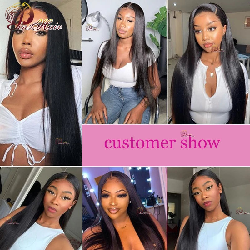 Straight Lace Front Human Hair Wigs 13X4 Lace Front Wig Human Hair Pre Plucked Remy Hair Natural Color Lace Wig For Black Women