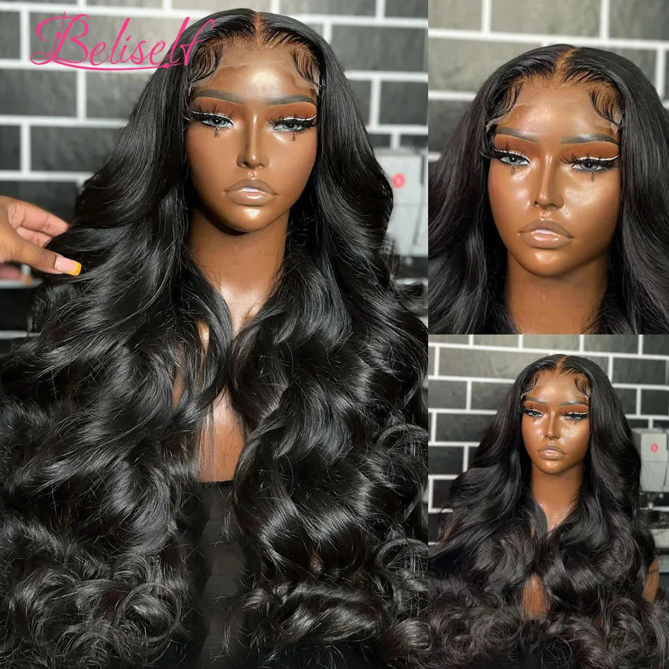 13x4 13x6 Lace Frontal Wigs Human Hair Brazilian Body Wave 5x5 Lace Closure Wigs Brazilian 300 Density Human Hair WigsBeliself
