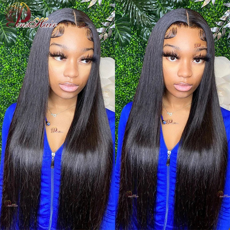 Straight Lace Front Human Hair Wigs 13X4 Lace Front Wig Human Hair Pre Plucked Remy Hair Natural Color Lace Wig For Black Women